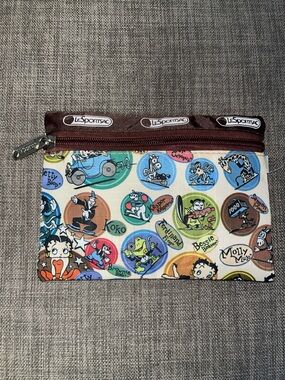 LeSportsac Brown-Trim Betty Boop Cartoon Zip Pouch - Multi